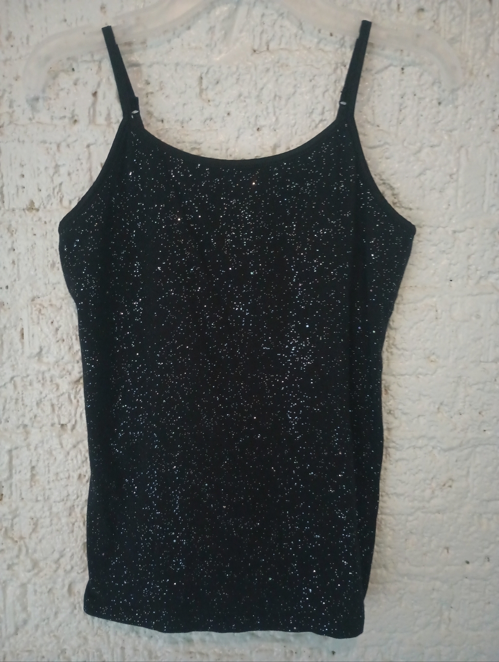 Black Sparkle Cami Tank Top